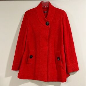 600 West - red wool‎ coat/cape, small